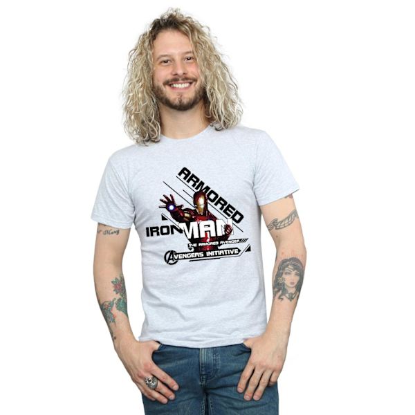 Marvel Mens Avengers Iron Man Armoured Avenger T-Shirt M Sports Sports Grey M
