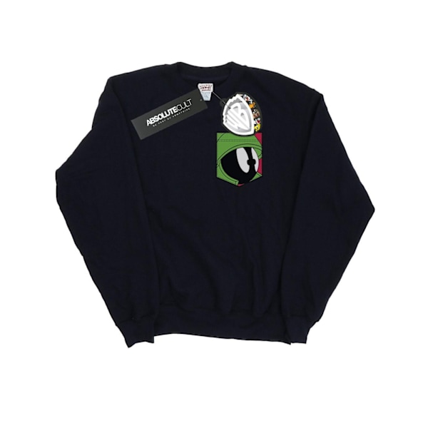 Looney Tunes Dam/Damer Marvin The Martian Ansikte Faux Fick Black XXL