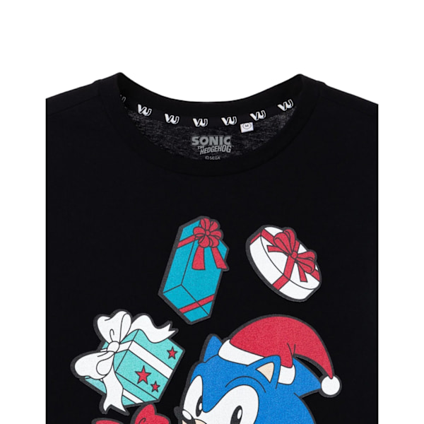 Sonic The Hedgehog Herr Present Jul T-Shirt 3XL Svart Black 3XL