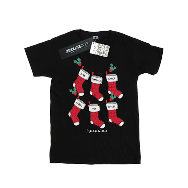 Friends Girls Christmas Stockings Bomull T-shirt 9-11 år Svart Black 9-11 Years