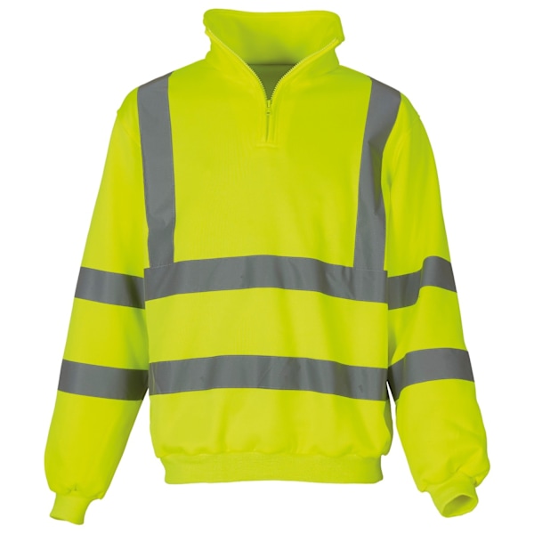 Yoko Hi Vis 1/4 Zip Sweatshirt för män (2-pack) L Gul Yellow L