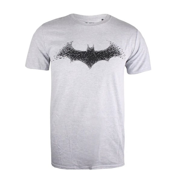 Batman Mens Logo Cotton T-Shirt S Heather Grey Heather Grey S