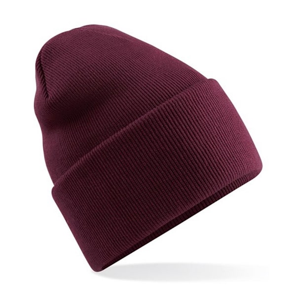 Beechfield Unisex Vuxen Original Uppvikt Manschett Mössa En Storlek Burgundy One Size