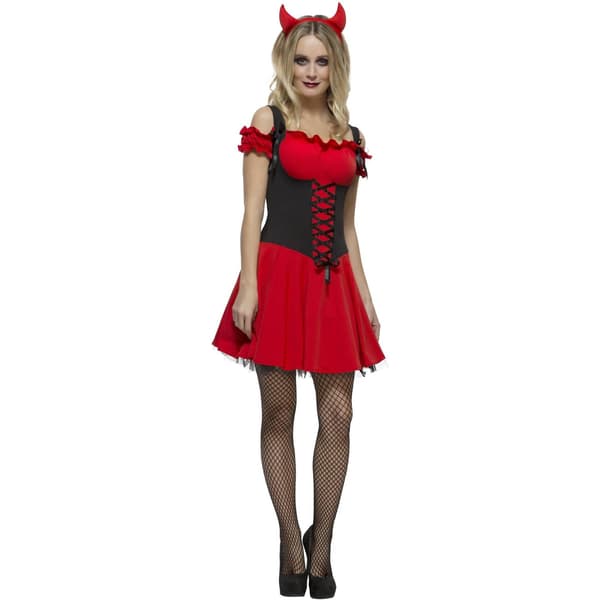 Fever Dam/Kvinnor Wicked Devil Kostymset S Röd Red S