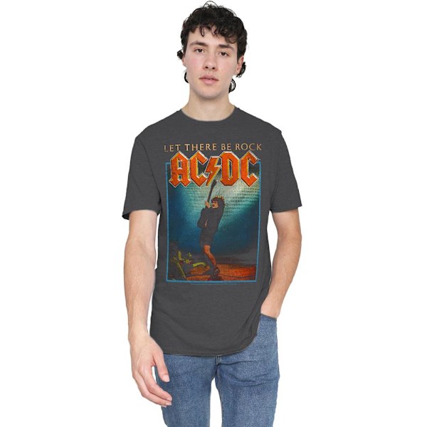 AC/DC Unisex Vuxen Let There Be Rock T-Shirt M Kolgrå Charcoal M