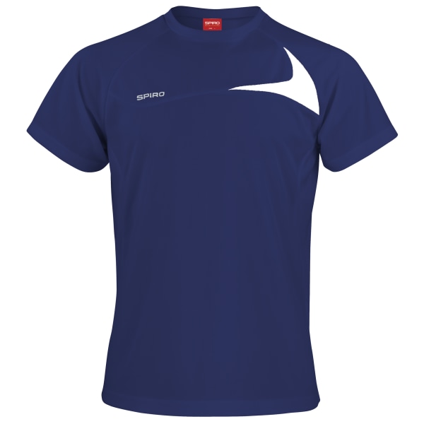 Spiro Mens Sports Dash Performance Training Shirt 4XL Marinblå/Vit Navy/White 4XL