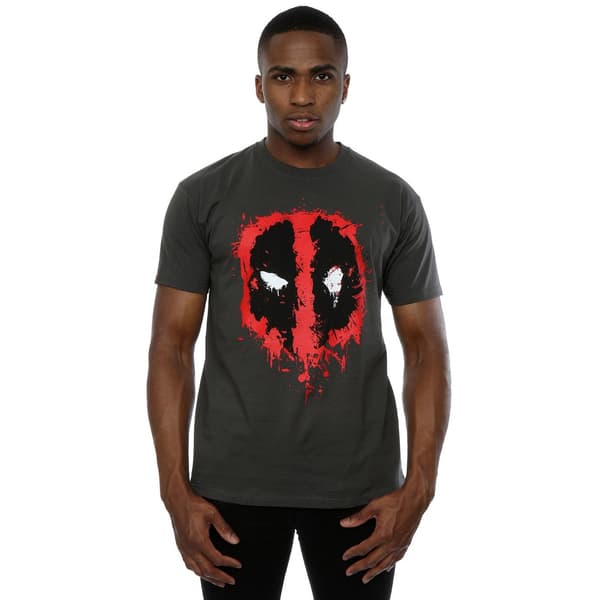 Deadpool herr Splat Face bomull T-shirt XL ljus grafit Light Graphite XL