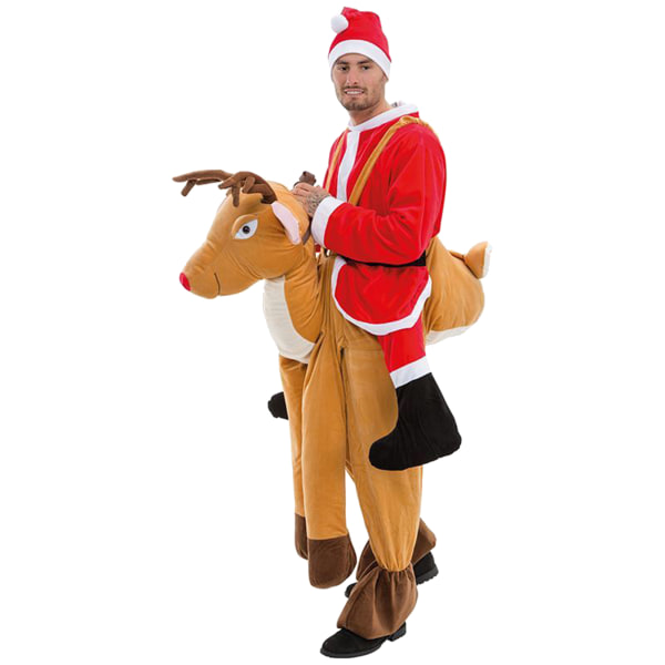Julaffär Vuxen unisex rida på kostym En one size renar Reindeer One Size