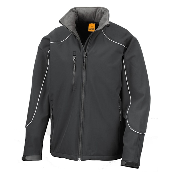 Result Herr Ice Fell Huvförsedd Softshell Andningsbar Vattentät Jacka Black M