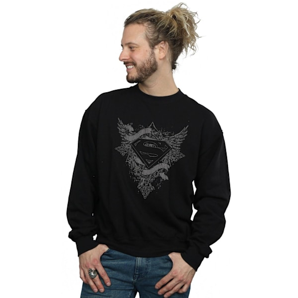 DC Comics Superman Wings Logo Sweatshirt 3XL Svart Black 3XL