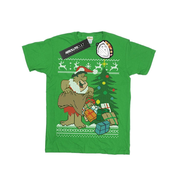 The Flintstones Boys Jul Fair Isle T-Shirt 7-8 År Iris Irish Green 7-8 Years