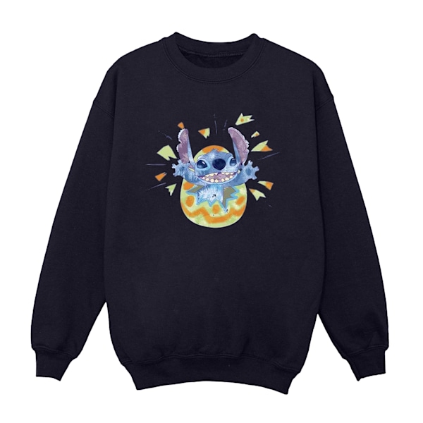 Disney Flickor Lilo & Stitch Cracking Egg Sweatshirt 3-4 År Marinblå Navy Blue 3-4 Years