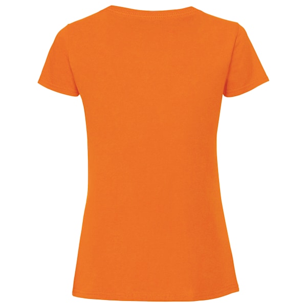 Fruit Of The Loom Dam/Dam Premium T-shirt i ringspun, storlek XL Orange XL UK