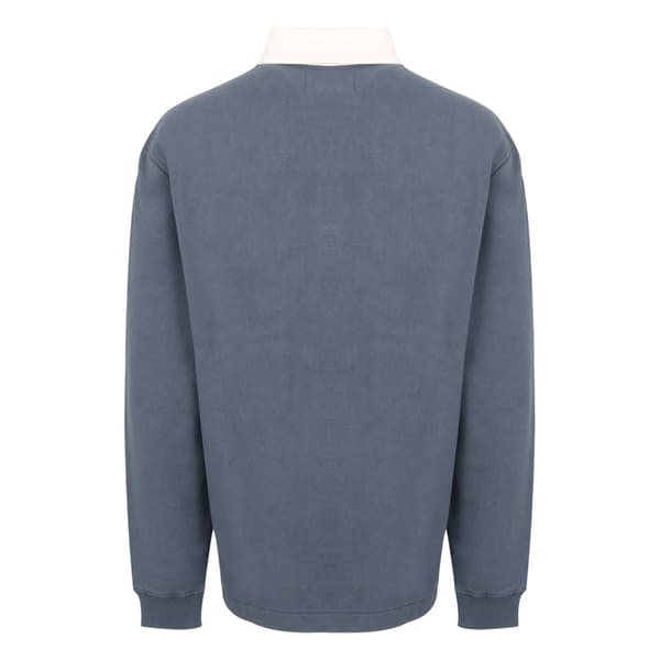 Jack Wills Herr Jersey Krage Avslappnad Passform Långärmad Rugby Indigo S