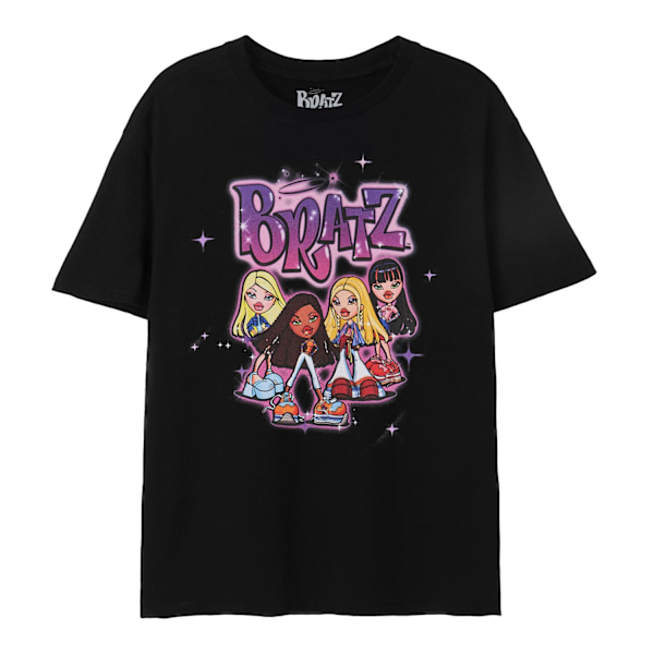 Bratz Dam/Dam Gruppbild T-shirt 3XL Svart Black 3XL