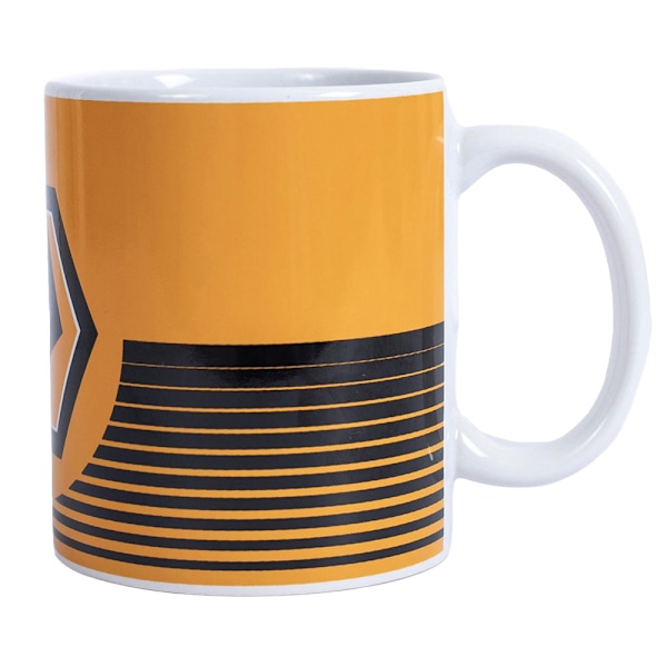 Wolverhampton Wanderers FC Linjär Keramisk Mugg En Storlek Gul/Svart Yellow/Black One Size