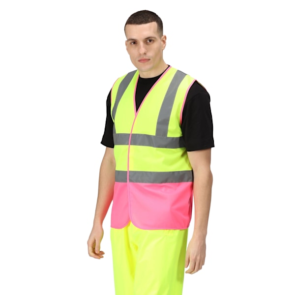 Regatta Pro Tvåfärgad Hi-Vis Väst XL Fluro Gul/Rosa Fluro Yellow/Pink XL