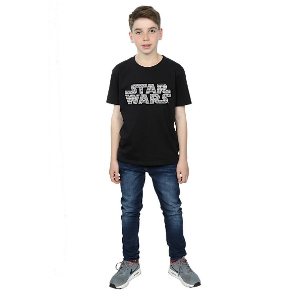 Star Wars: The Force Awakens Boys Stormtrooper Logo Bomull T-Sh Black 7-8 Years