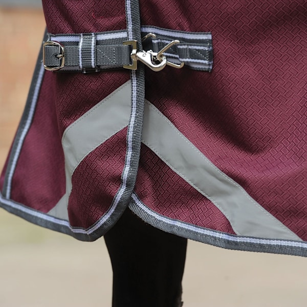Weatherbeeta Comfitec Plus Dynamic II Avtagbar Hals Lätt Hästtäcke 7´ Maroon/Grå/Vit Maroon/Grey/White 7´