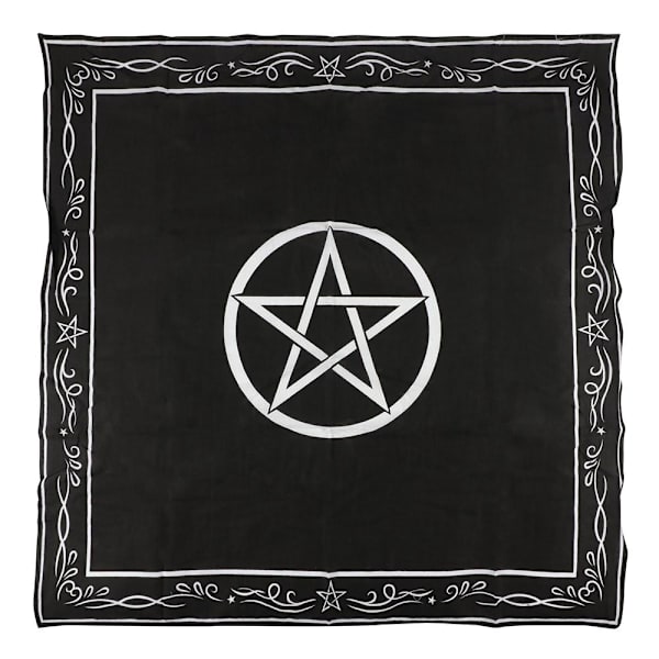 Something Different Pentagram Altar Cloth 70cm x 70cm Svart/Vit Black/White 70cm x 70cm