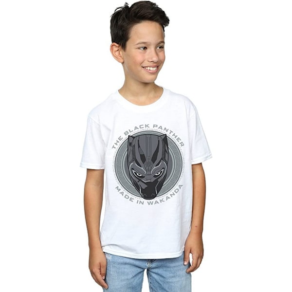Black Panther Boys Made In Wakanda Bomull T-shirt 5-6 År Vit White 5-6 Years