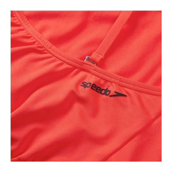 Speedo Dam/Dam Solid Scoop Neck Baddräkt i ett stycke 8 UK R Red 8 UK