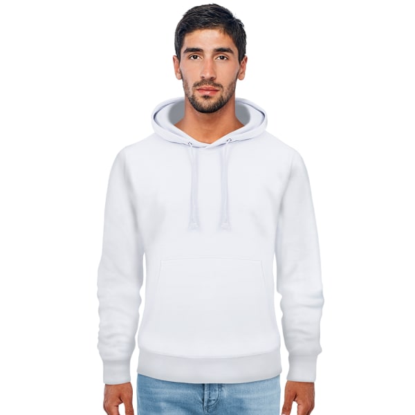 Casual Classics Herr Ringspunnen Hoodie XL Vit White XL