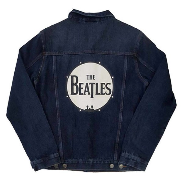 The Beatles Unisex jeansjacka för vuxna med logotyp M jeansblå Denim Blue M