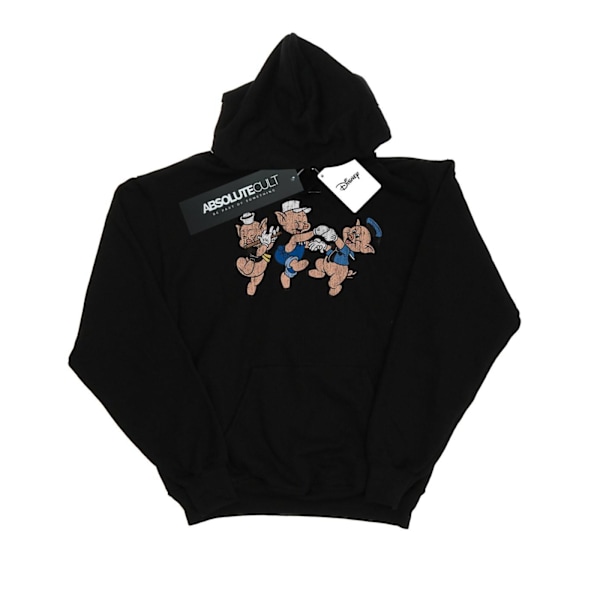 Disney Herr Tre Små Grisar Having Fun Hoodie L Svart Black L