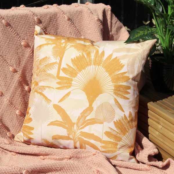 Evans Lichfield Palm Tree Outdoor Cover One Size Ochre Ochre Yellow One Size