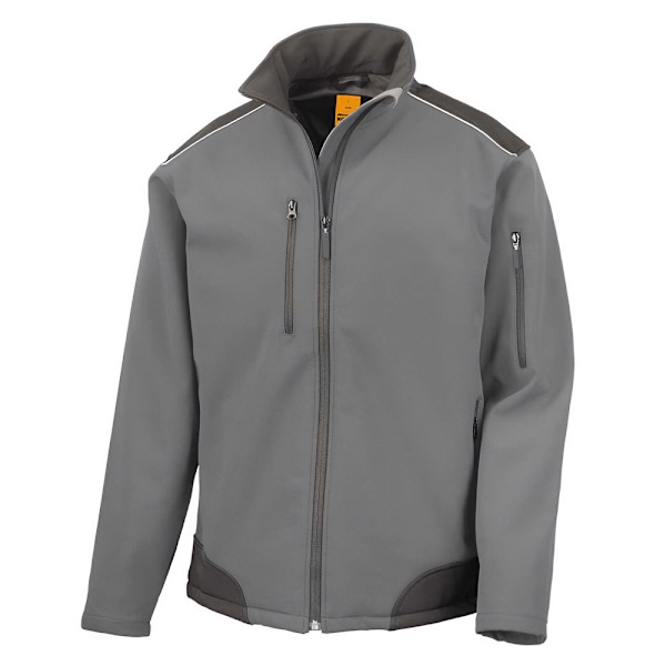 Result Work Guard Ripstop Softshelljacka för män 4XL Grå/Svart Grey/Black 4XL