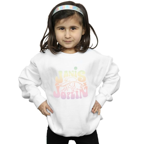 Janis Joplin Girls Pastel Logo Sweatshirt 5-6 år Vit White 5-6 Years