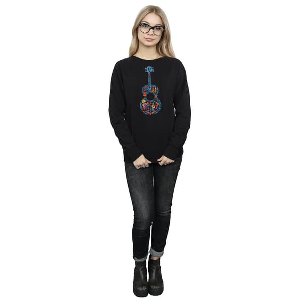 Disney Dam/Dam Coco Gitarr Mönstrad Tröja M Svart Black M
