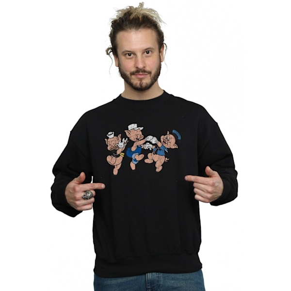 Disney Herr Tre Små Grisar Har Roligt Sweatshirt XXL Svart Black XXL
