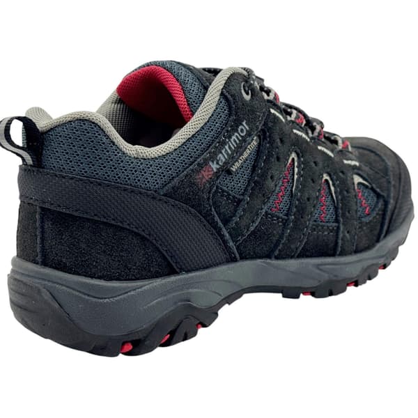 Karrimor Barn Mount Läder Vattentäta Promenadskor Black/Red 4 UK