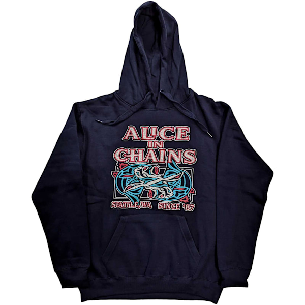 Alice In Chains Unisex Vuxen Totem Fish Pullover Hoodie M Marinblå Navy Blue M