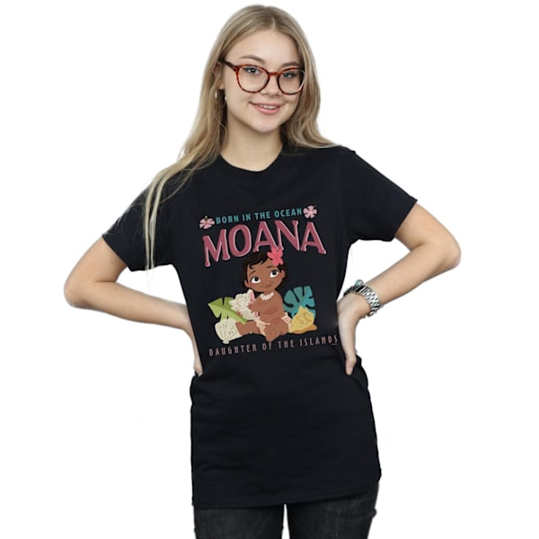 Disney Dam/Kvinnor Moana Born In The Ocean Bomull Boyfriend T Black 3XL