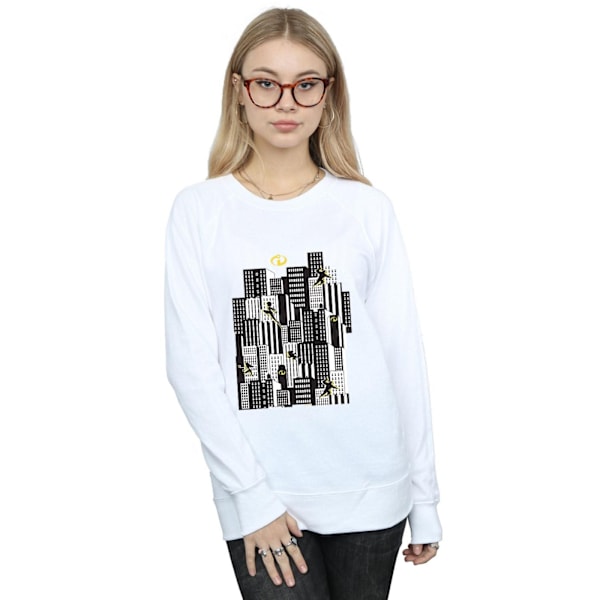 Disney Dam/Kvinnor The Incredibles Skyline Sweatshirt L Vit White L