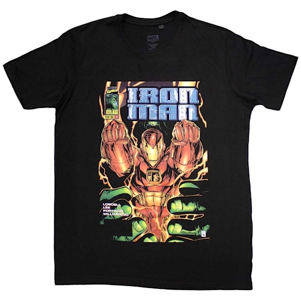 Iron Man Unisex Vuxen Iron Man Näve Serieomslag T-shirt XL Svart Black XL