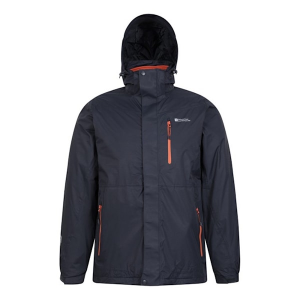 Mountain Warehouse Mens Bracken Extreme 3 i 1 Vattentät Jacka Dark Blue XS