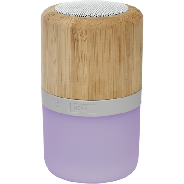 Bullet Aurea Bamboo Light Up Bluetooth-högtalare One Size Brun/Vit Brown/White One Size