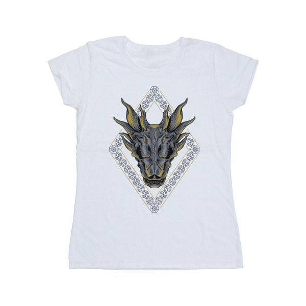 Game Of Thrones: House Of The Dragon Dam/Dam Dragonmönster Bomull T-shirt L Vit White L