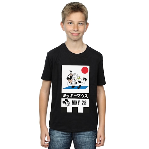 Disney Boys Mickey And Goofy Karate T-Shirt 12-13 År Svart Black 12-13 Years