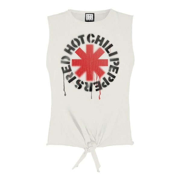 Amplified Womens/Ladies Stencil Asterix Red Hot Chili Peppers V White L