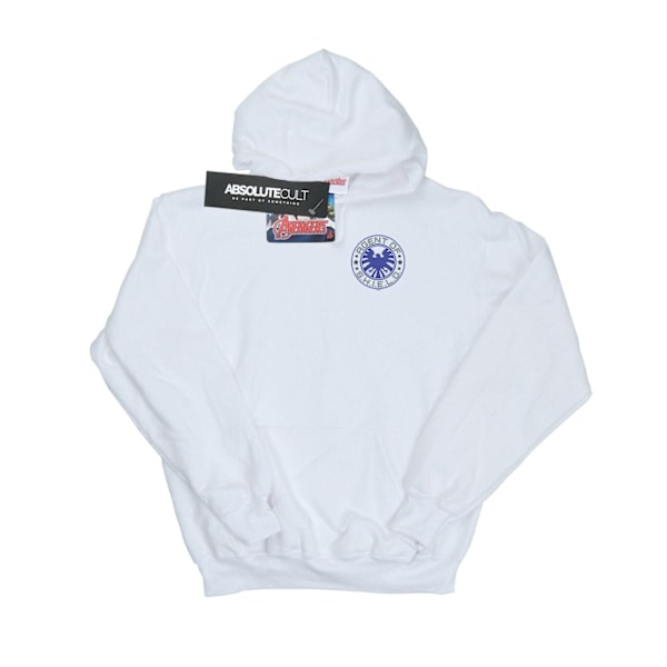 Marvel Mens Agents Of SHIELD Brösttryck Hoodie 4XL Vit White 4XL