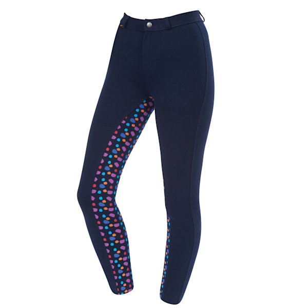 Saxon Barn/Barn Warm Up Bomull Euro Seat Jodhpurs II 21in Navy/Navy Spot Print 21in