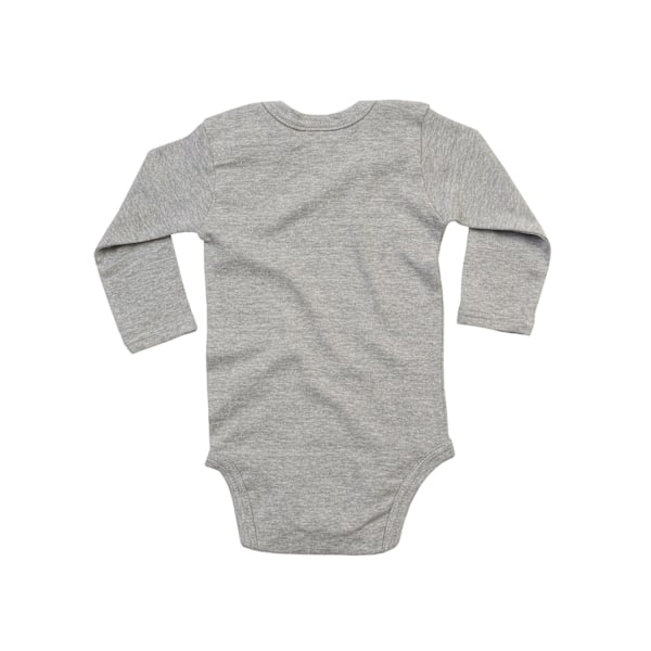 Babybugz Baby Melange långärmad body 12-18 månader Heathe Heather Grey Melange 12-18 Months