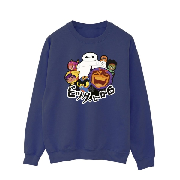 Disney Mens Big Hero 6 Baymax Group Manga Sweatshirt M Marinblå Blu Navy Blue M