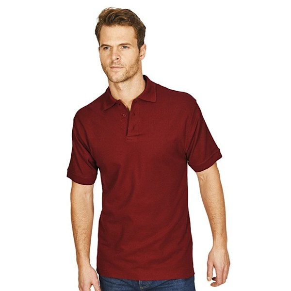 Absolute Apparel Precision Pikétröja för Män M Vinröd Burgundy M
