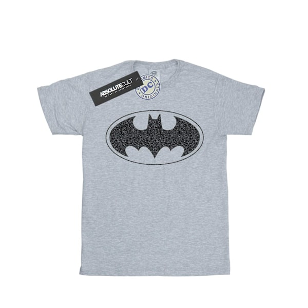 DC Comics Girls Batman One Colour Logo Bomull T-shirt 7-8 år Sports Grey 7-8 Years